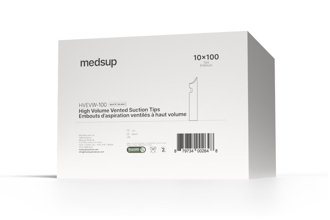 High volume vented suction tips