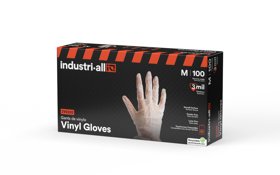 IVG-100 Gants en vinyle transparent