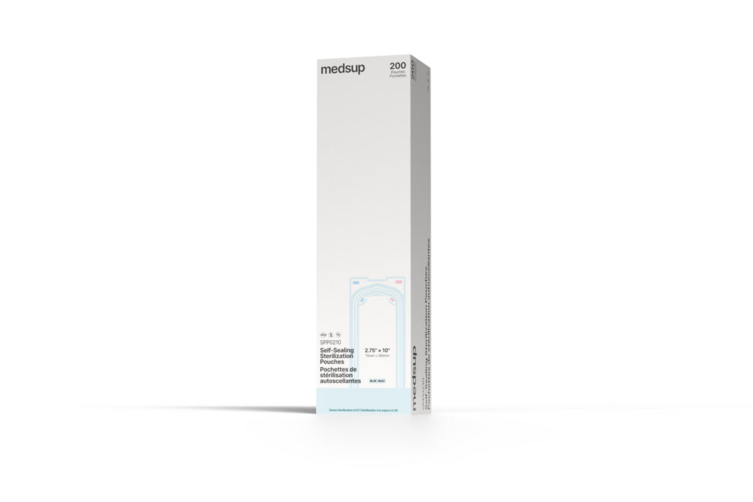 Self-sealing sterilization pouch 2.75 x 10