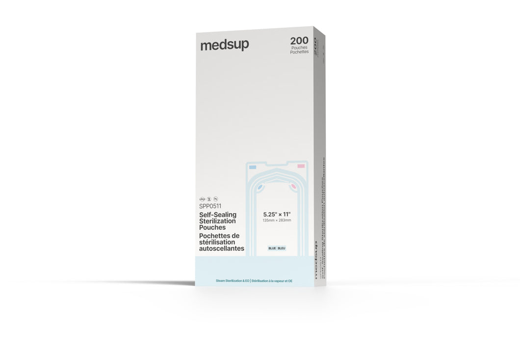Self-sealing sterilization pouch 5.25 x 11